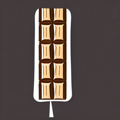 Image similar to book illustration of a chocolate bar crying because he has been split in half, book illustration, monochromatic, black and white image, white background