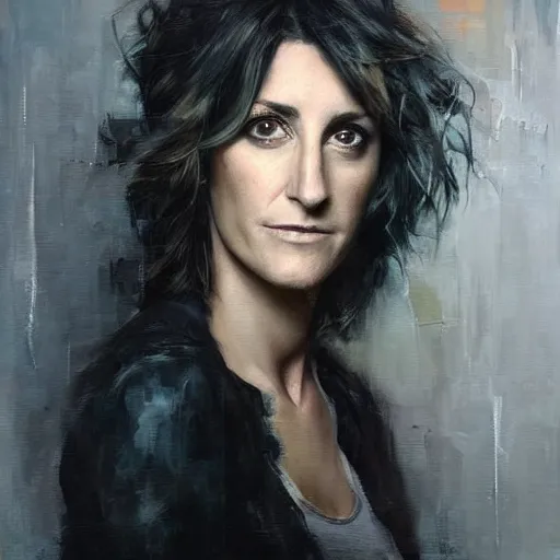 Image similar to jamie lynn spears and lisa edelstein morphed together, hybrid, jeremy mann painting