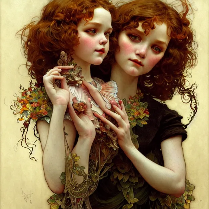 Image similar to ventriloquist, fantasy, intricate, elegant, highly detailed, lifelike, photorealistic, digital painting, artstation, illustration, concept art, smooth, sharp focus, art by John Collier and Albert Aublet and Krenz Cushart and Artem Demura and Alphonse Mucha