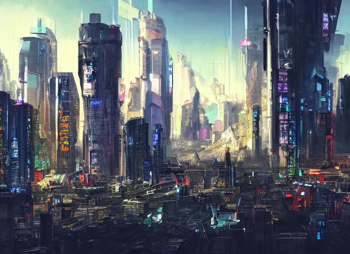 Image similar to cyberpunk manila cityscape by juvenal sanso, detailed, trending on artstation