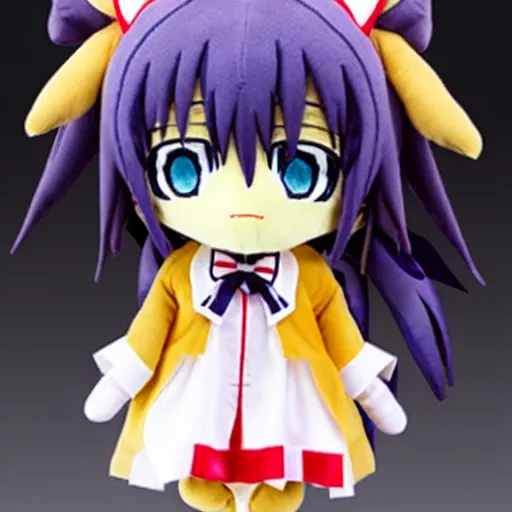 Prompt: cute fumo plush of haruhi suzumiya