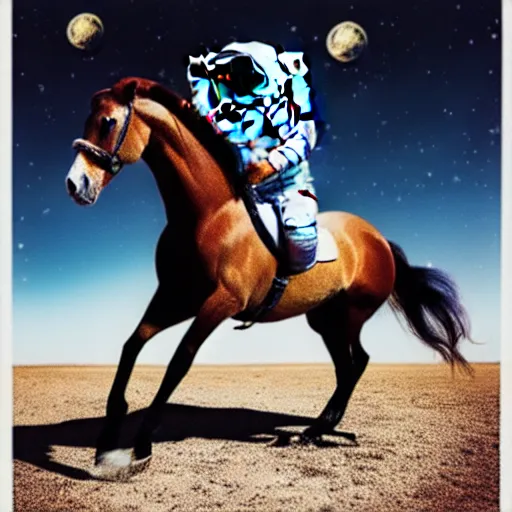 Image similar to fusion of horse and astronaut, photo by kronenberg and rutkowski