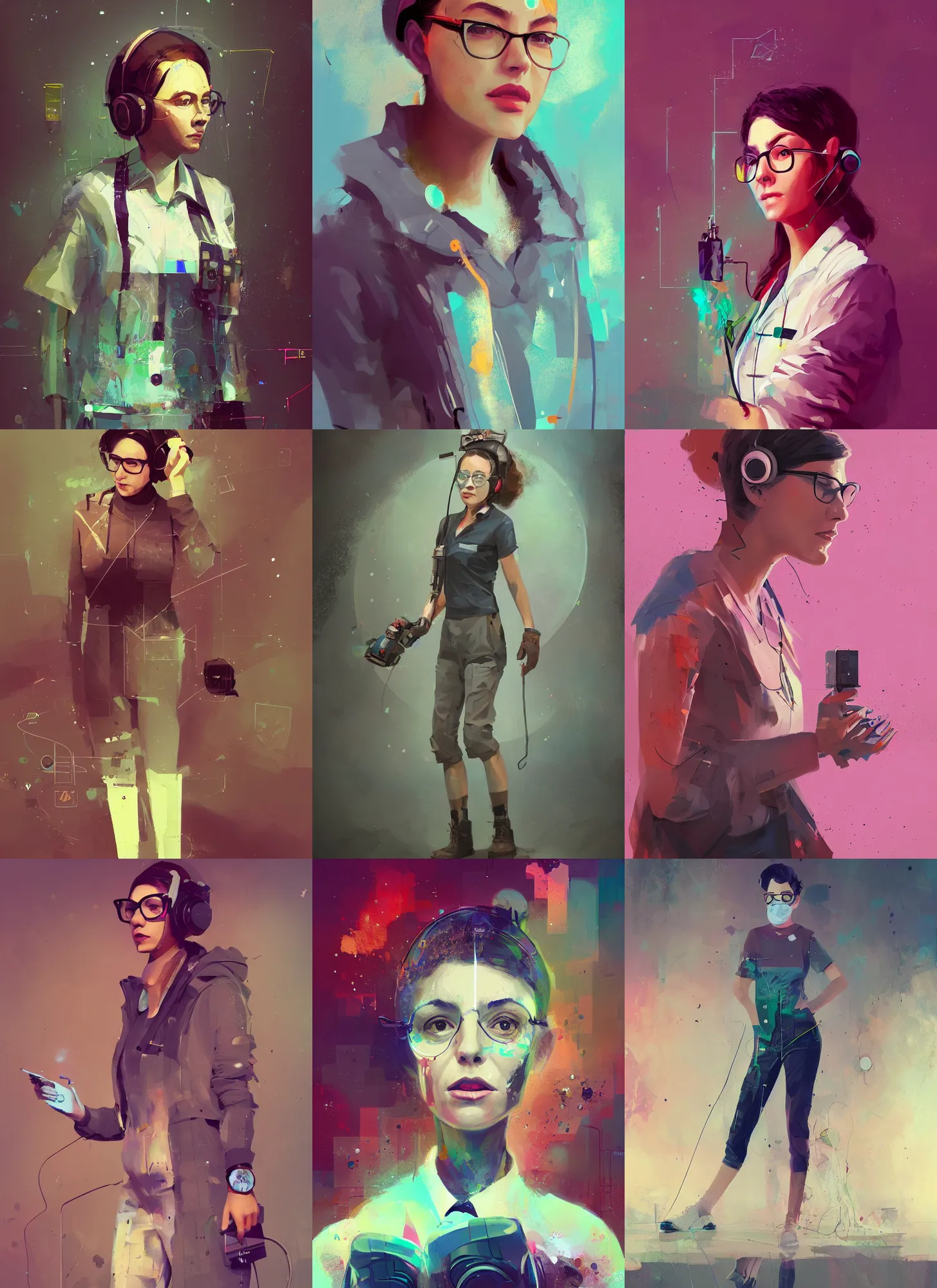 Prompt: a beautiful digital painting art of a full body portrait of a female radiobiologist, artwork by ismail inceoglu, trending on artstation