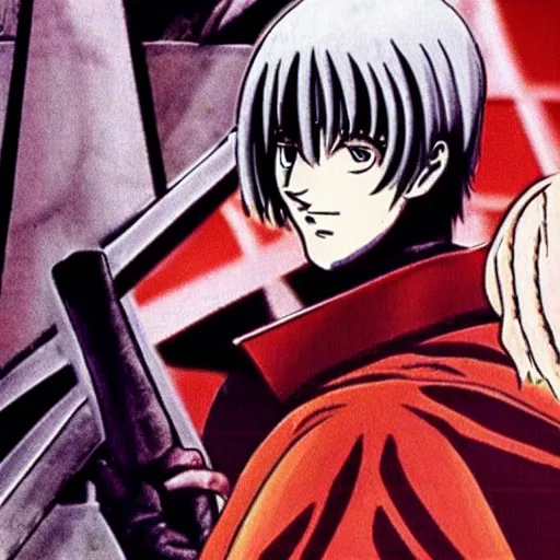 Image similar to ryan gosling in 1 9 9 7 berserk anime