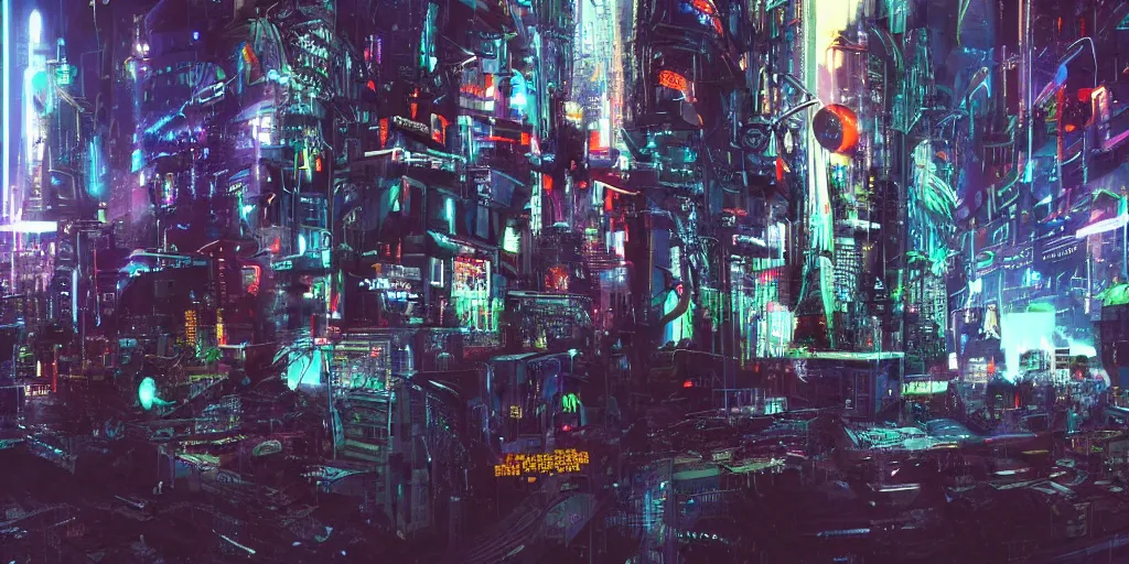 Prompt: god as an cyberpunk futuristic giantic machine