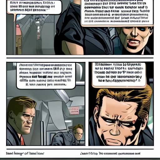 Image similar to terminator says something in a speech bubble with text in it