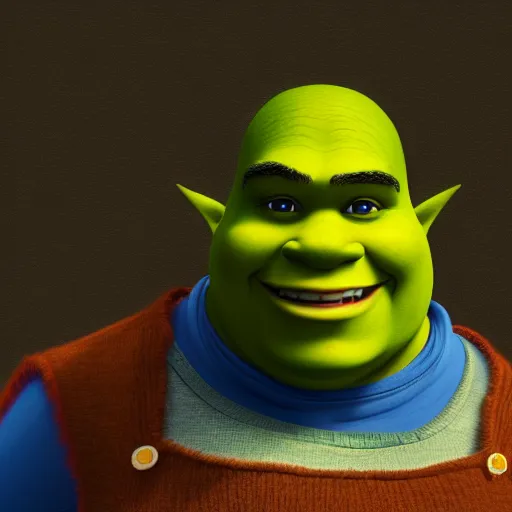 Image similar to Shrek is Bob Ross, hyperdetailed, artstation, cgsociety, 8k