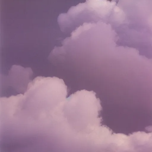 Prompt: portra 800 photograph of thick and fluffy clouds, album cover