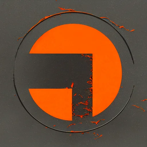 Image similar to Half Life 3 Logo, grainy, cracked, gradient, detailed, very detailed, heavily detailed, intricate details, intricately detailed, digital art, trending on artstation, 3D, studio quality lighting, dramatic lighting HD Quality, 4k resolution, 8k resolution, black background, Half Life 3 Logo is orange and is in the foreground, Realistic, Shiny Lighting, Shiny