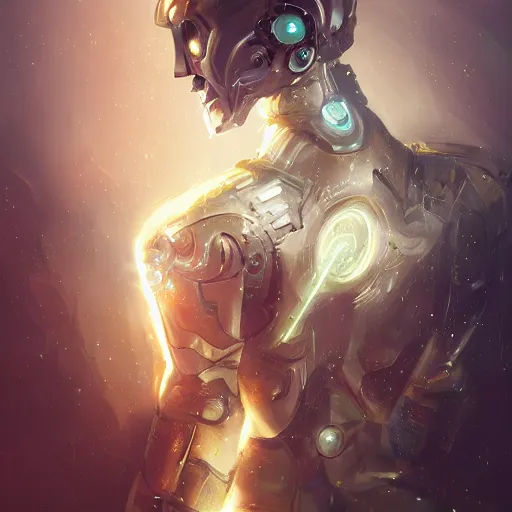 Image similar to cyber armor, dreamy and ethereal, expressive pose, gold eyes, exciting expression, fantasy, intricate, elegant, many lightning, cold color, highly detailed, digital painting, artstation, concept art, cyberpunk wearing, smooth, sharp focus, led, illustration.