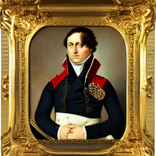 Image similar to photo, napoleon bonaparte sits on twine