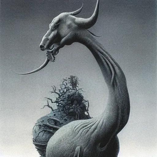 Image similar to discord made by zdzisław beksinski