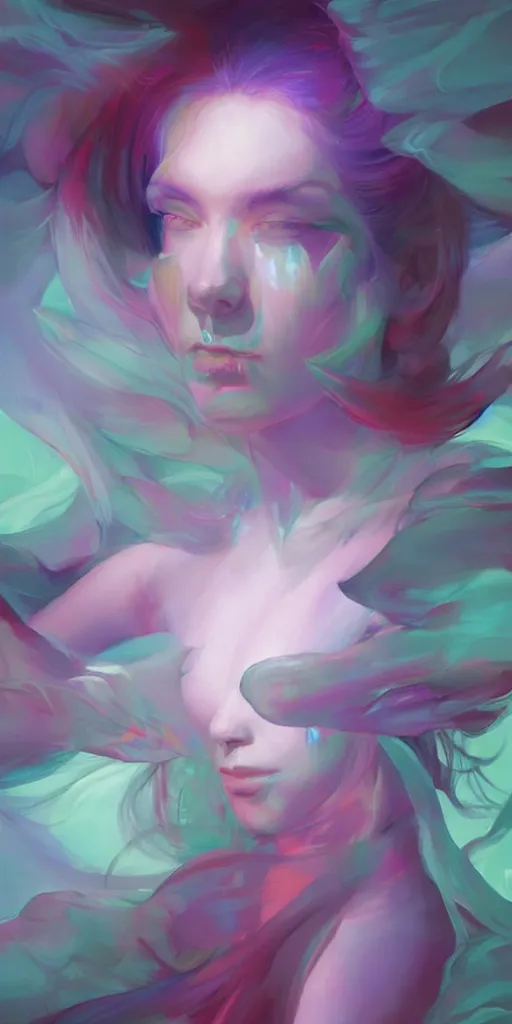 Image similar to ancient spice sorceress by yanjun cheng, alex ross, artgerm, floating, magic energy, wide angle, iridescent, pinterest
