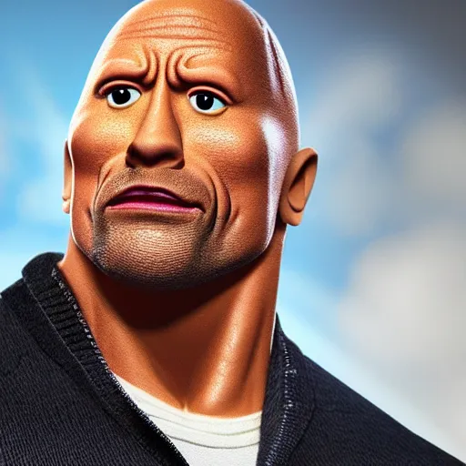 Prompt: dwayne johnson as a muppet. highly detailed felt. hyper real photo. 4 k.