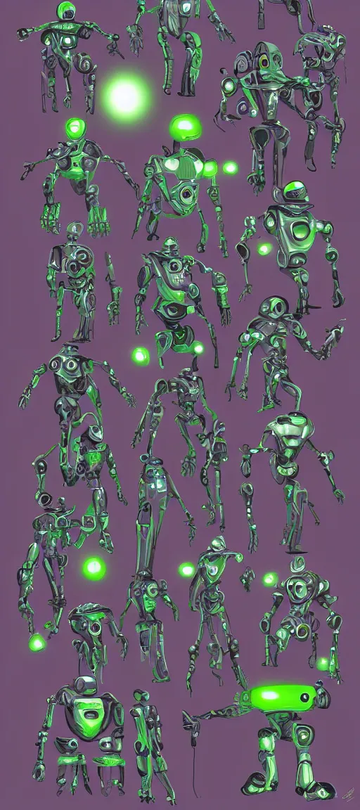 Prompt: scifi alien robots, digital art