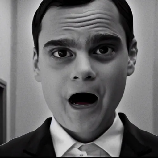 Image similar to A still of Ben Shapiro in The Shining