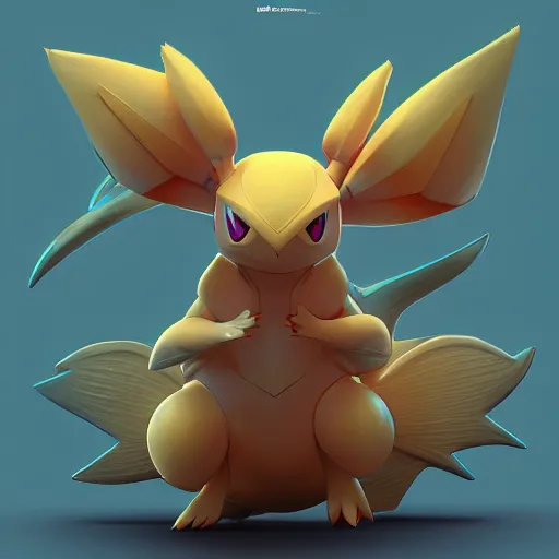 Image similar to a pokemon:: by beeple and James Gilleard and Justin Gerard :: ornate, dynamic, particulate, intricate, elegant, highly detailed, centered, artstation, smooth, sharp focus, octane render, 3d