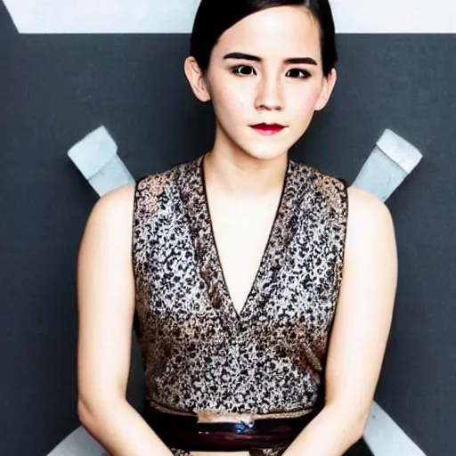 Prompt: asian emma watson