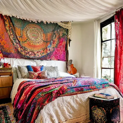 Prompt: Bohemian Bedroom