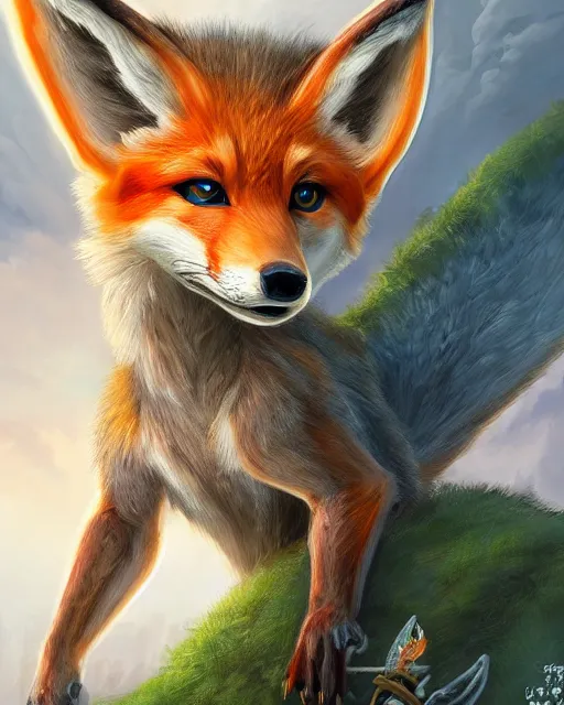 Image similar to award - winning extremely detailed fantasy art of a cute female innocent eyes anthropomorphic vulpes vulpes fulva wearing polo shirt and cargo shorts, 4 k