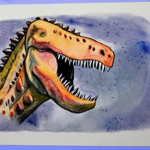 Image similar to dinosaur watercolor, pencil