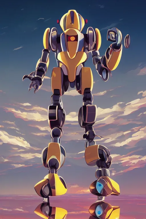 Image similar to metabots medabots medarotto medarot robot minimalist comics, behance hd by jesper ejsing, by rhads, makoto shinkai and lois van baarle, ilya kuvshinov, rossdraws global illumination ray tracing hdr radiating a glowing aura