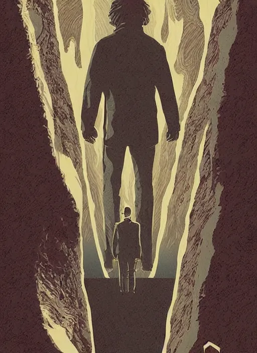 Prompt: twin peaks movie poster art by mike saputo