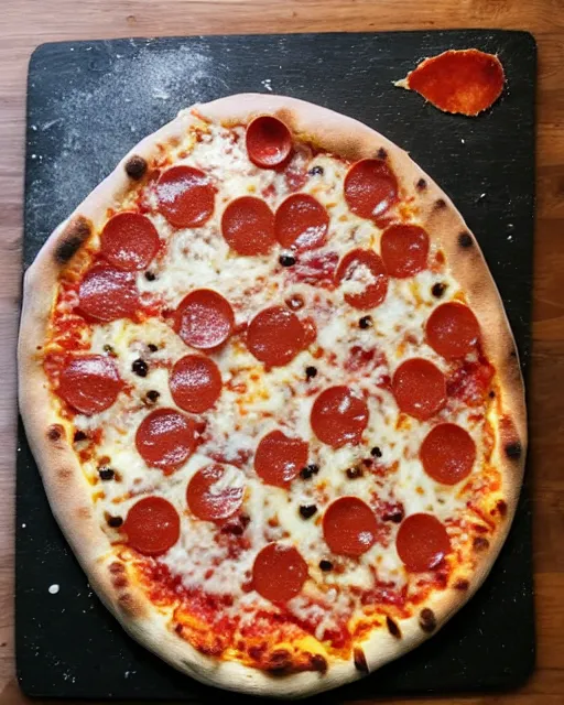 Image similar to pizza made of snow