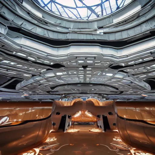 Prompt: interior of an alien mothership, foreign architecture, never seen before