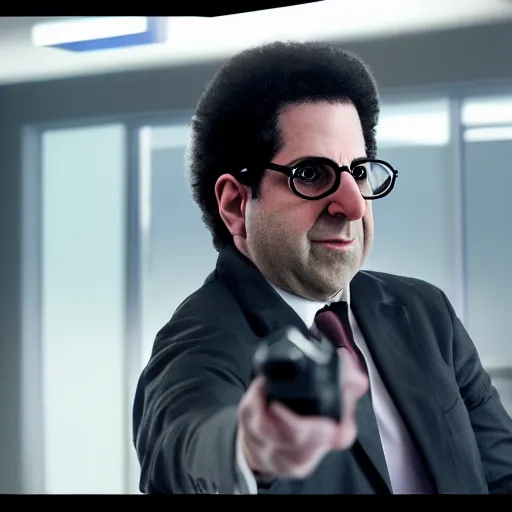 Prompt: kevin mitnick as a bank robber, radiant skin, perfect face, directed gaze, canon, vfx, symmetric balance, polarizing filter, photolab, 4 k, dolby vision, photography award