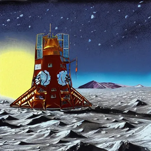 Image similar to Khrushchevka on the moon