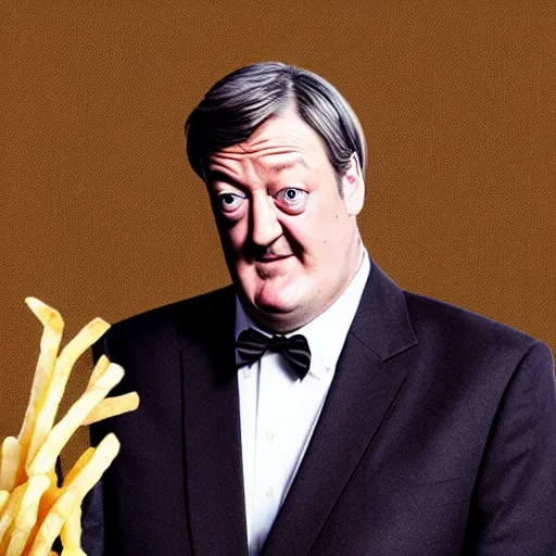 Image similar to [ french fries ] as ( stephen fry ) hybrid intercross mix