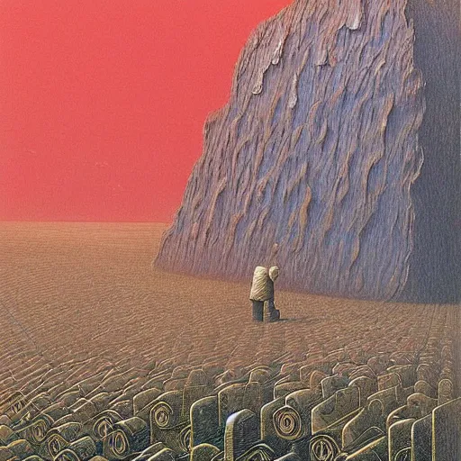 Prompt: National Book Lovers Day by zdzisław beksiński