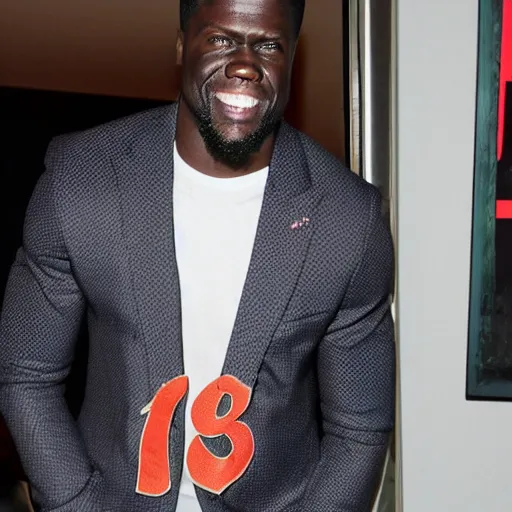 Image similar to 7 feet tall kevin hart,