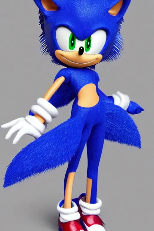 Prompt: sonic the hedgehog barbie doll, photorealistic, highly detailed,