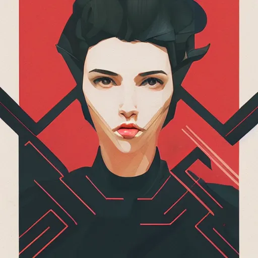 Prompt: Black Widow profile picture by Sachin Teng, asymmetrical, Organic Painting , Matte Painting, geometric shapes, hard edges, graffiti, street art:2 by Sachin Teng:4