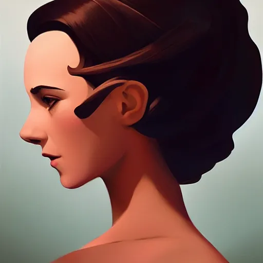 Image similar to face icon stylized minimalist gone with the wind 1 9 3 9, loftis, cory behance hd by jesper ejsing, by rhads, makoto shinkai and lois van baarle, ilya kuvshinov, rossdraws global illumination