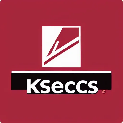 Image similar to kcs logo, minimalistic icon in black, red, and purple