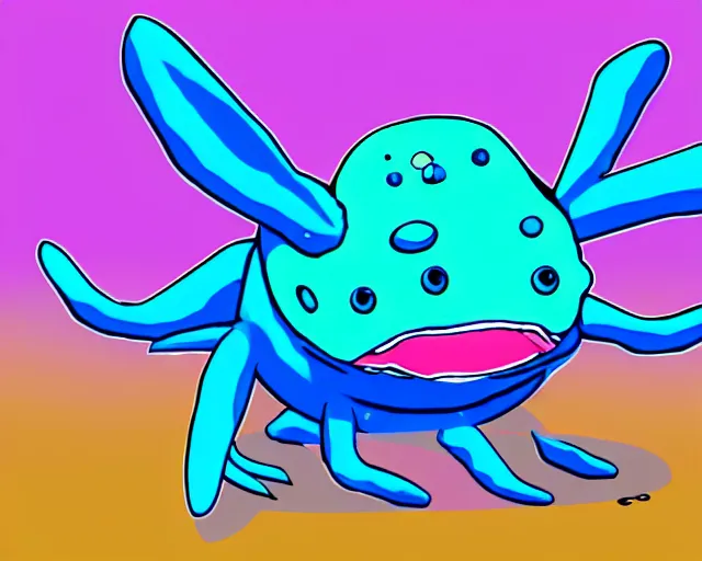 Image similar to axolotl themed final boss, rendered on a playstation 1