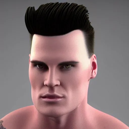 Image similar to vanilla ice but his hair is made out of swirly ice cream vanilla ice cream his hair is completely made out of vanilla swirled vanilla ice cream, ice cream hair, realistic, hyperrealistic, ultra realistic, real, real world, highly detailed, very detailed, extremely detailed, intricate details, 8 k resolution, hd quality