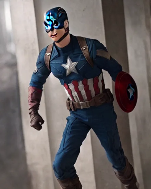 Image similar to original screen test of chris evans as captain america footage leaks from the movie captain america : the first avenger. photographic, photography
