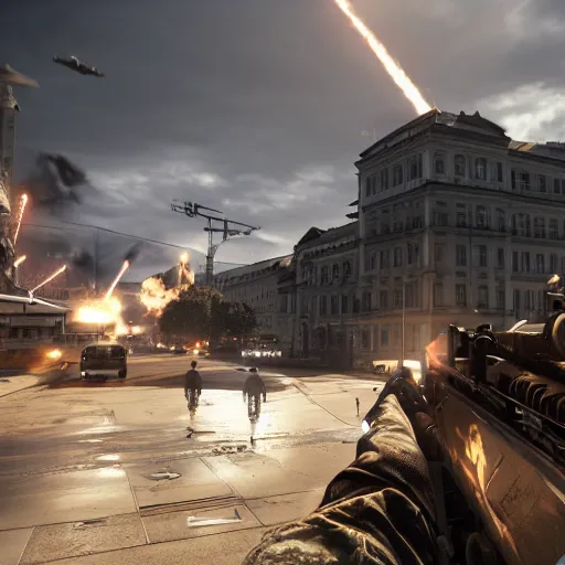 Prompt: battlefield 4 in vienna, austria, in game screenshot