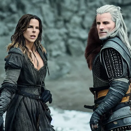 Image similar to kate beckinsale in witcher wild hunt