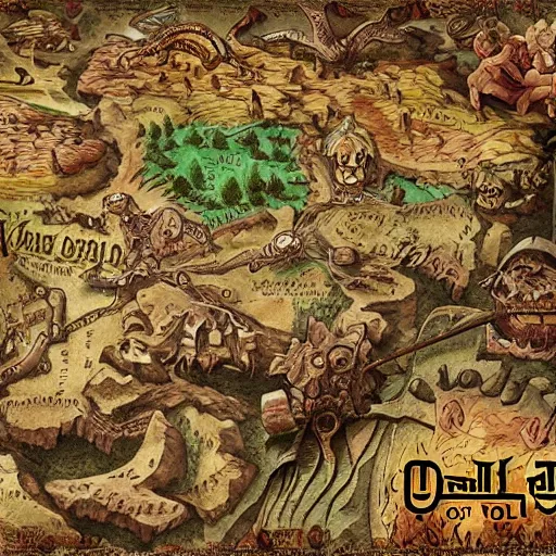 Image similar to map outdoor of hell, very detailed