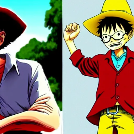 Image similar to walter white as luffy