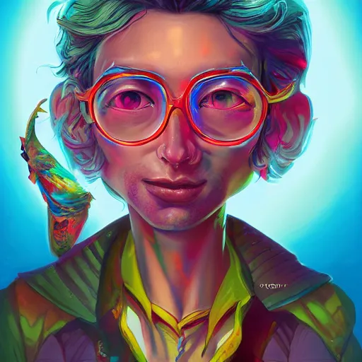 Image similar to a four eyed character ,colorful, digital art, fantasy, magic, trending on artstation, ultra detailed, professional illustration by Walt Disney