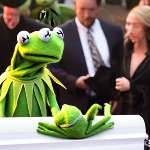 celebrating kermit the frogs funeral, full muppet cast Stable