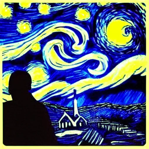 Image similar to “Dr.King is resurrected and demands reparations from Joe Biden in a Starry night style”