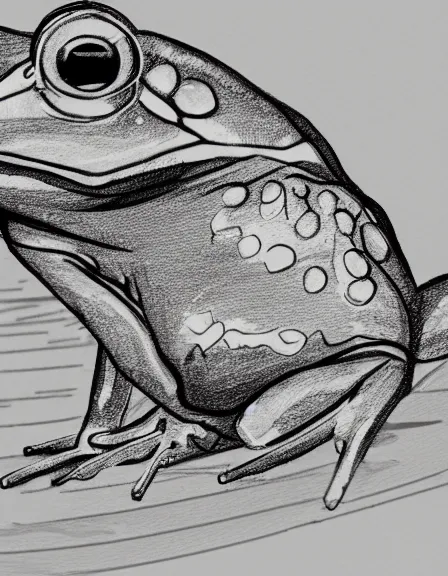 Image similar to a god frog sketch, black and white, artstation, dramatic scenery, masterpiece, aesthetic