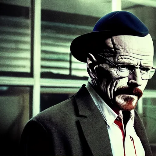 Prompt: Photo of Walter White as the Joker